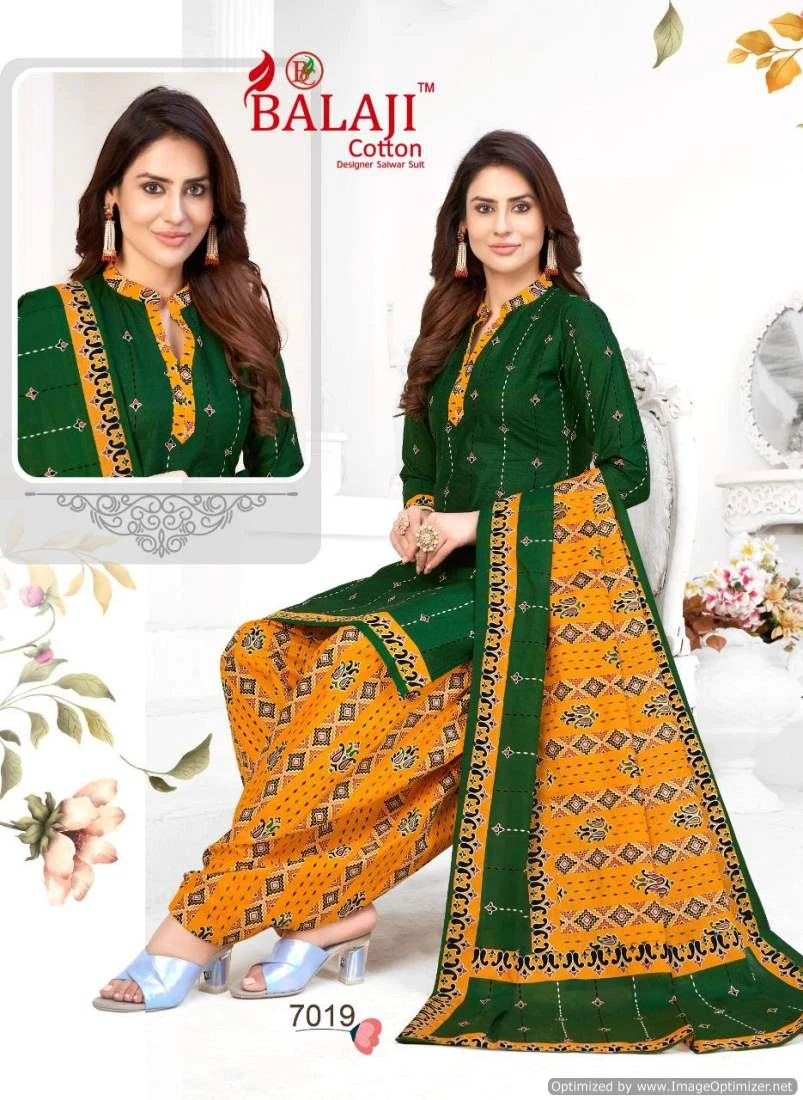 Balaji Rajwadi Patiyala Vol 7 Cotton Wholesale Salwar Suit Catalog — Wholesale Salwar Suits, MPA wholesale from Surat — Photo 3